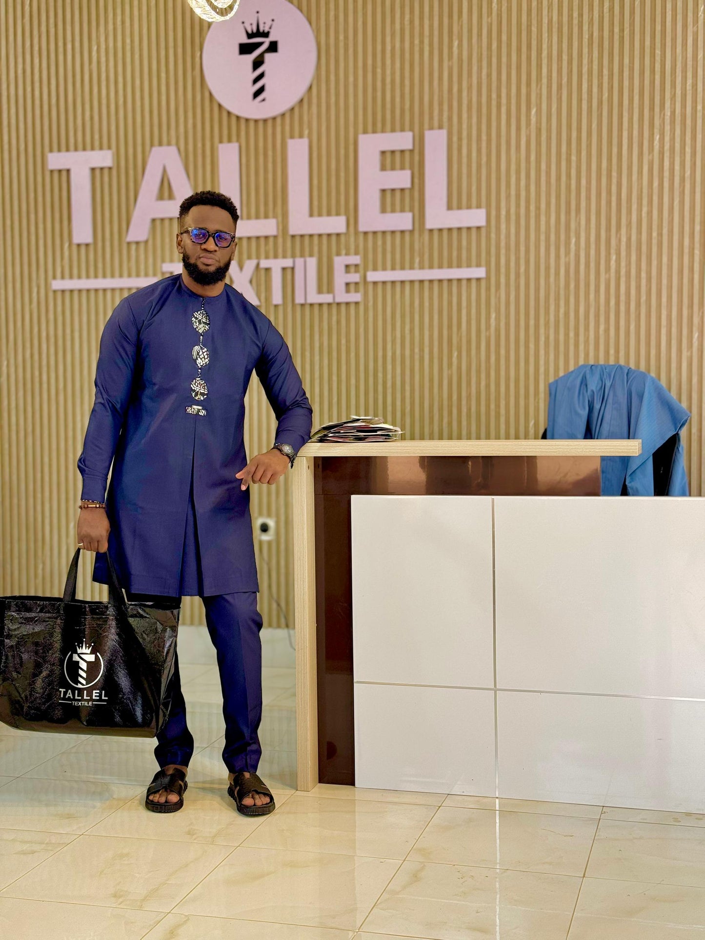 Tenue traditionnelle – Tallel Textile (Bleu)